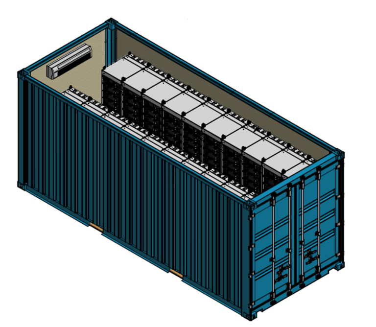 2 MWh battery 20" container 2 MWh battery 20" container