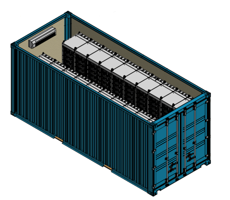 2 MWh battery 20" container